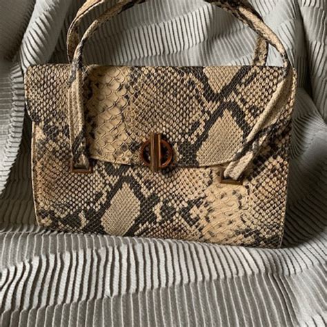 bolso de piel de serpiente auténtica
